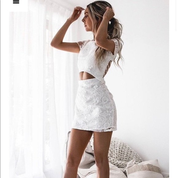 shay lace white dress